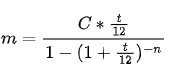 formule calcul mensualité pret pro