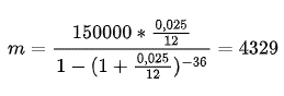 exemple calcul mensualite pret professionnel